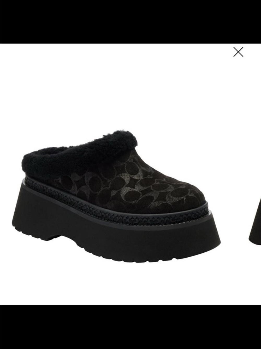 NWB coach women’s Cecelia slip on platform clogs black size 9